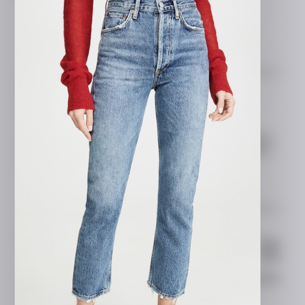AGOLDE 
Riley High Rise Straight Crop Jeans 
Wash: Frequency, 29